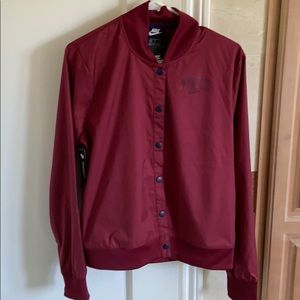 NWT Nike burgandy vartsity jacket